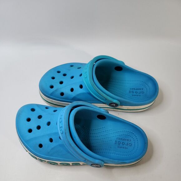 Crocs Men's Women's Bayaband Clog Slip On Size M4 W6 Digital Aqua White - Picture 12 of 15